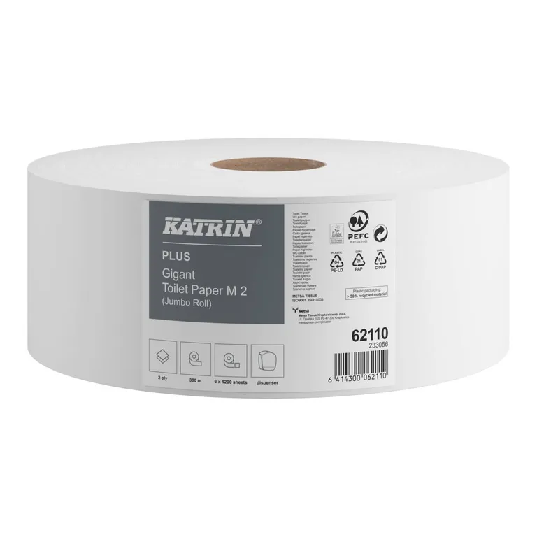 Tualettpaber Katrin PlusToilet 300 EF, 2-kih (4x5x37m)