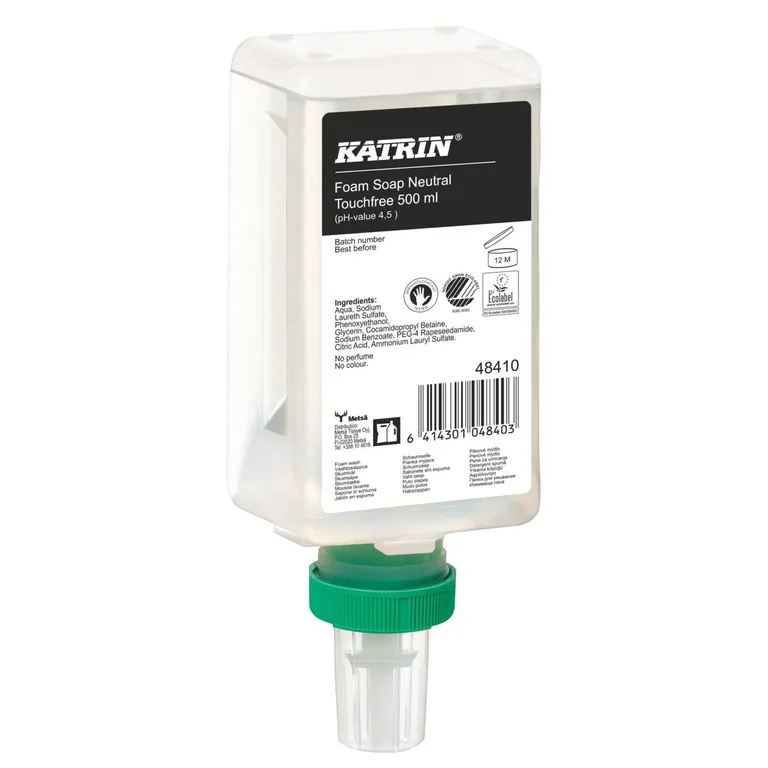 Vedelseep vaht Katrin Touch Free 500ml Neutral 