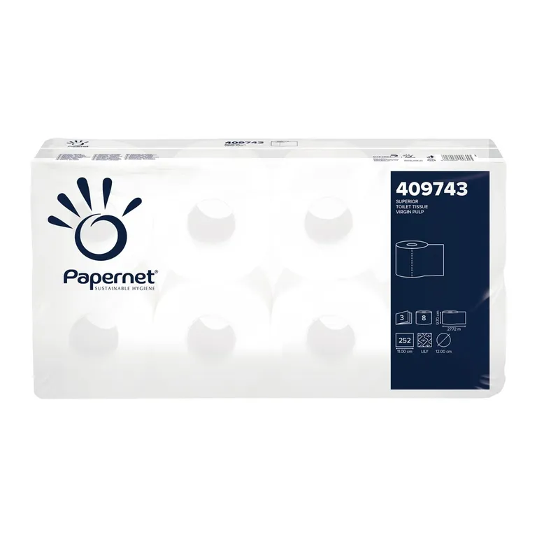 WC-paber Super White Virgin, 3-k (8x9x27,7m)