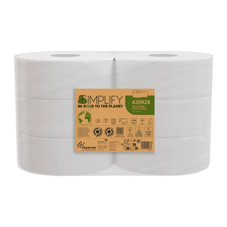 WC-paber Gigant L Simplify White, 2-k (6x300m)